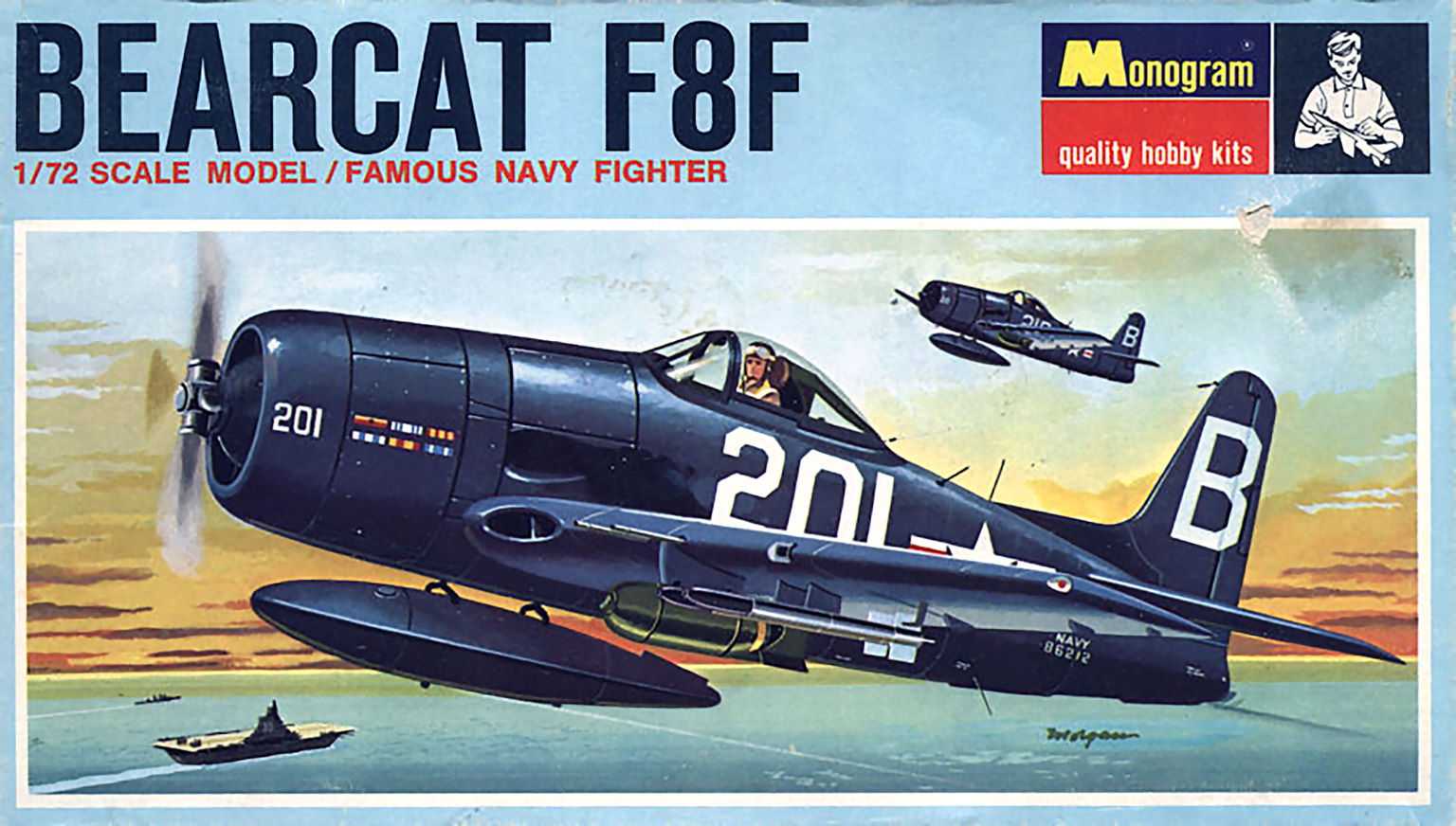 Monogram PA144-70 Bearcat F8F, Monogram models Inc, 1967, коробка